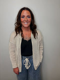 Zip Up Loose Knit Cardi