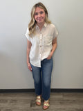 Tummy Control Mid-Rise Crop Wide Leg Jean