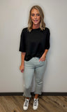 Mid Rise Kick Flare Capri