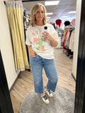 High Rise Crop Wide Leg Jean