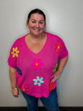 Lightweight Flower Patch Sweater