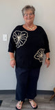 Loose Knit Floral Top