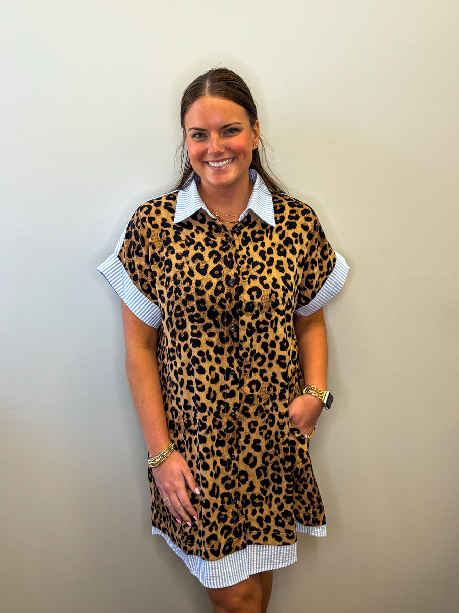 Leopard Shirt Dress – The Fashion Farm Boutique