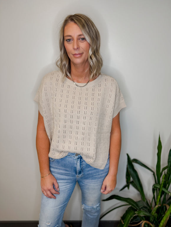 Cotton Texture Relaxed Sweater