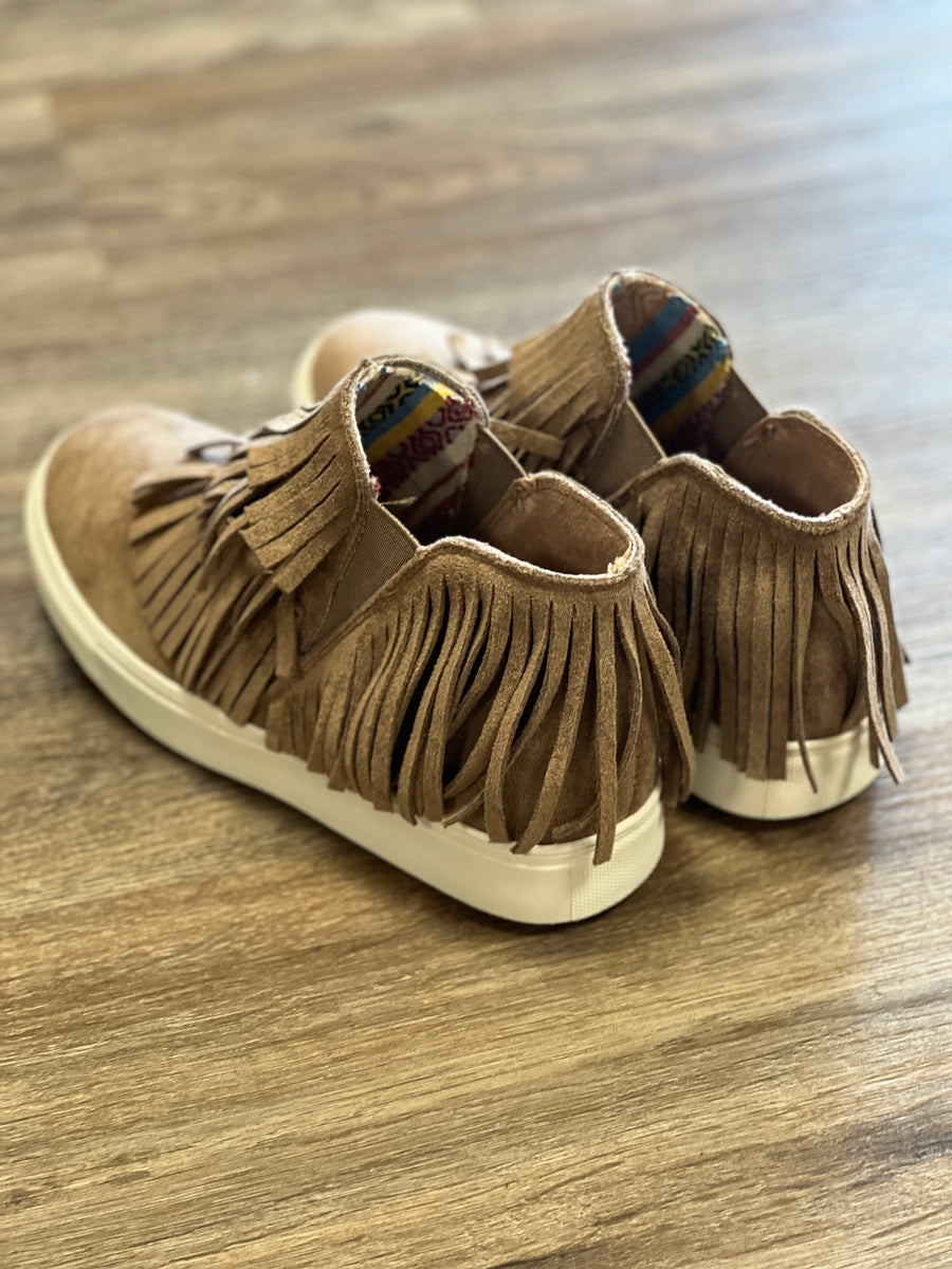 Kate spade dark sale taupe tassel sneakers