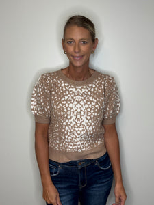 Animal Pattern Knit Top