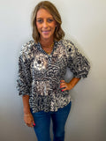 Tiered Button Down Blouse