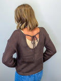 Open Tie Back Sweater