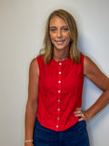 Lace Button Up Vest
