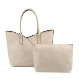 2 2-in-1 Stitch Trim Detail Shoulder/Tote Set Bag