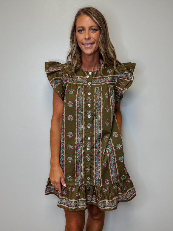Mocha bloom Dress