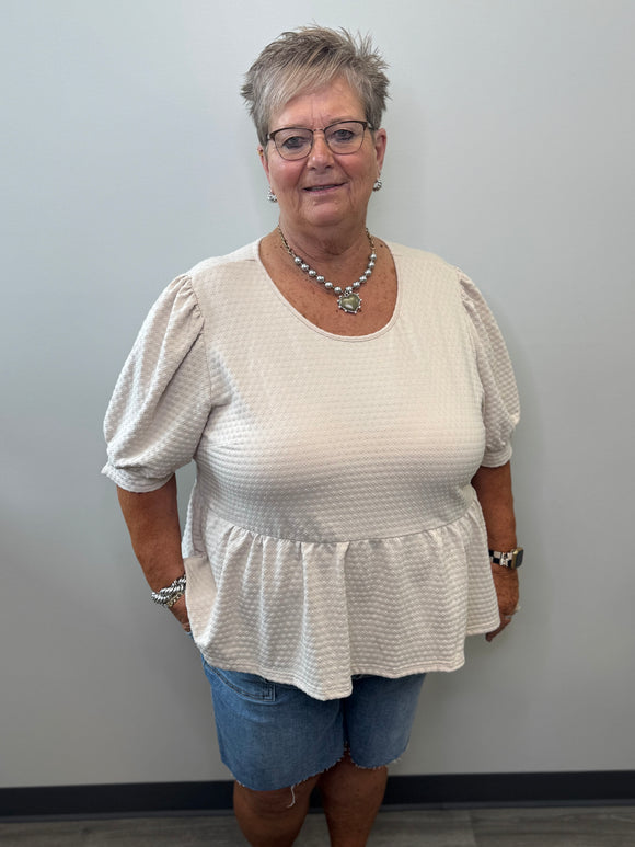 Textured Ruffled Top