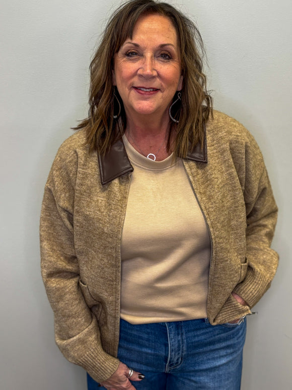 Sweater Mix Up Jacket