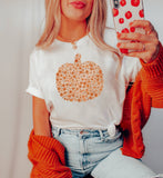 Retro Floral Pumpkin  Graphic Tee | Trendy Fall Tee