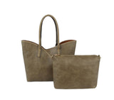 2 2-in-1 Stitch Trim Detail Shoulder/Tote Set Bag