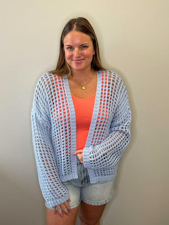 Fishnet Crochet Cardigan