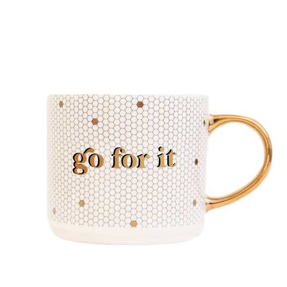 Go For It Gold Tile Coffee Mug - Gifts & Home Decor