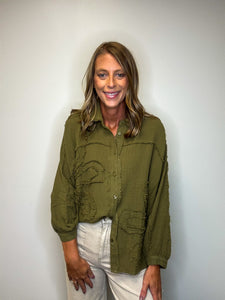 Gauze Button Down