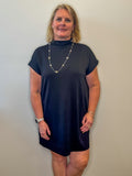 Mock Neck Jersey Dress