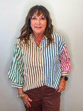 Color Way Pinstripe Top