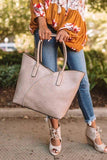 2 2-in-1 Stitch Trim Detail Shoulder/Tote Set Bag