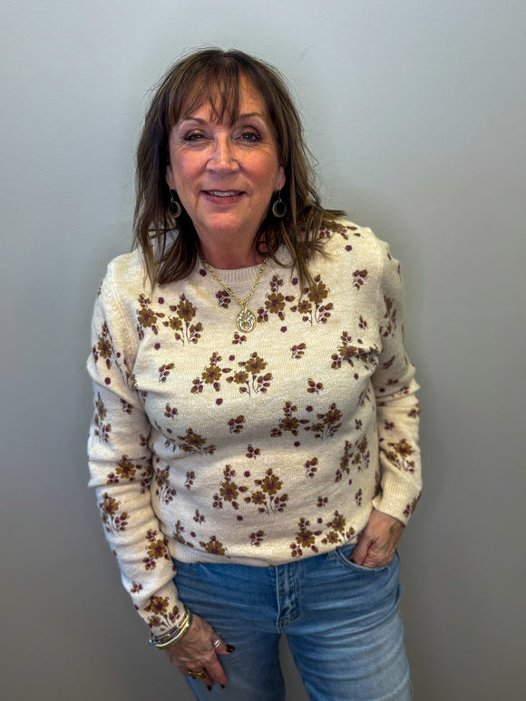 Elegant Floral Sweater