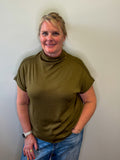 Solid Mock Neck Top