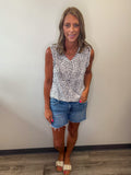 Sleeveless Ruffle Top