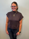 Solid Mock Neck Top