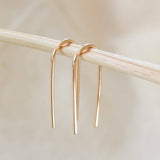 Open Arc Earrings - Minimalist, Hypoallergenic, Waterproof