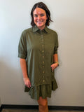 Button Down Mini Dress
