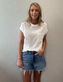 Ribbed Pocket Tee