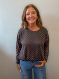 Polka Dot Bubble Hem Top