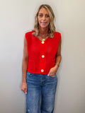 Big Button Sweater Vest