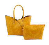 2 2-in-1 Stitch Trim Detail Shoulder/Tote Set Bag