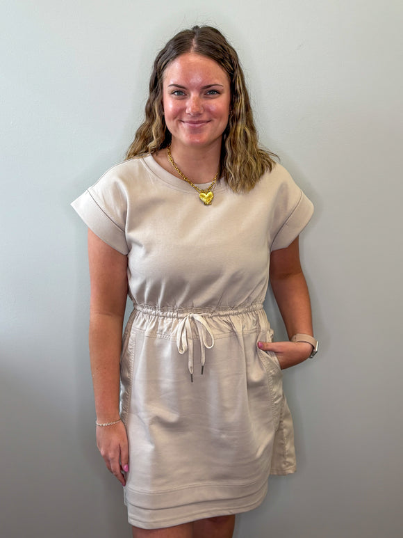 Jersey Drawstring Dress