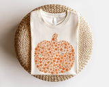 Retro Floral Pumpkin  Graphic Tee | Trendy Fall Tee