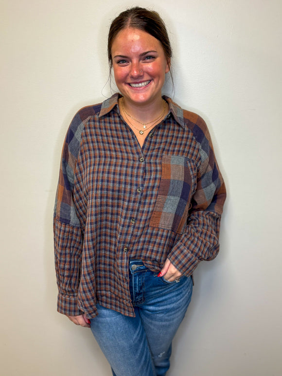 Mix Plaid Top