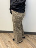 Leopard Print Straight Leg Pant