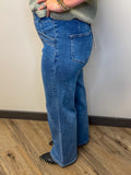 Super High Rise Wide Leg Double Button Mica Jean