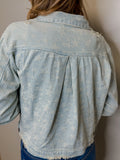 Striped Star Jaquard Denim Jacket