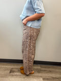 Print Barrel Pants