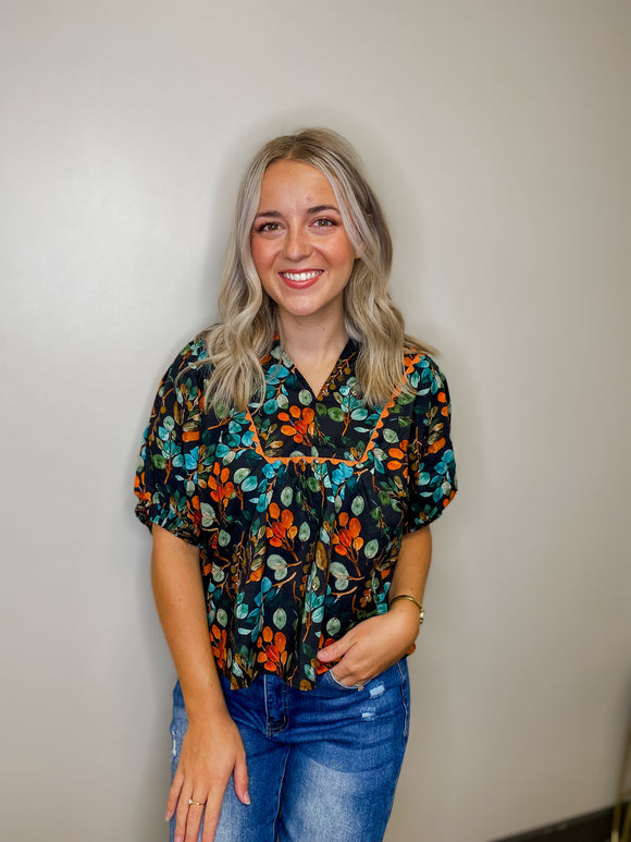 Botanical Print Top