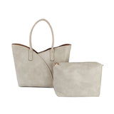 2 2-in-1 Stitch Trim Detail Shoulder/Tote Set Bag