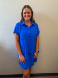 Short Sleeve Button Down Dress
