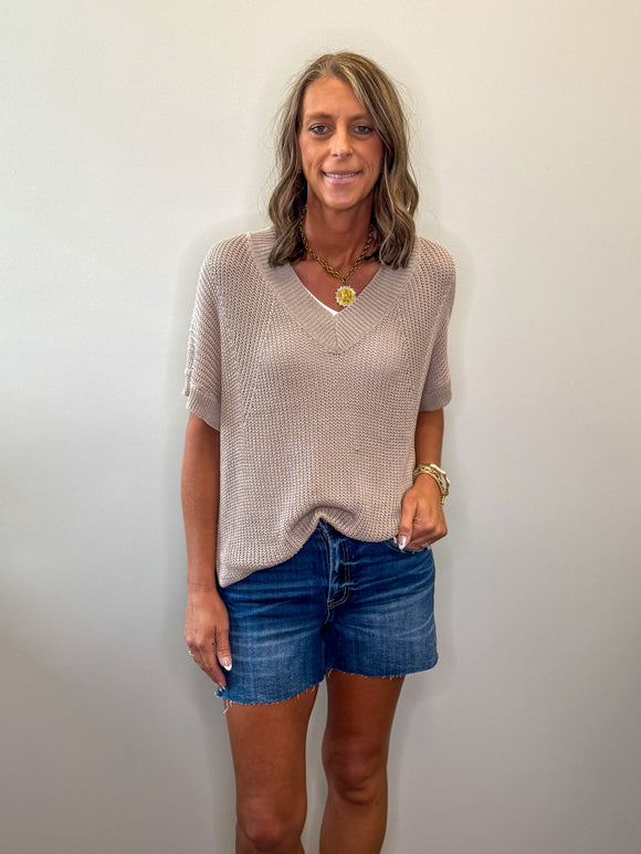 Short Sleeve Knit Top