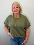 Knit Half Sleeve Top