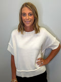 Drop Short Sleeve Sweater