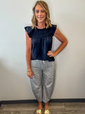 Stripe Drawstring Pant