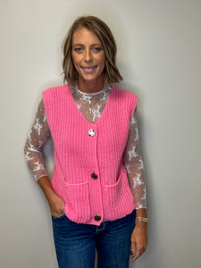 Bubble Gum Knit Vest